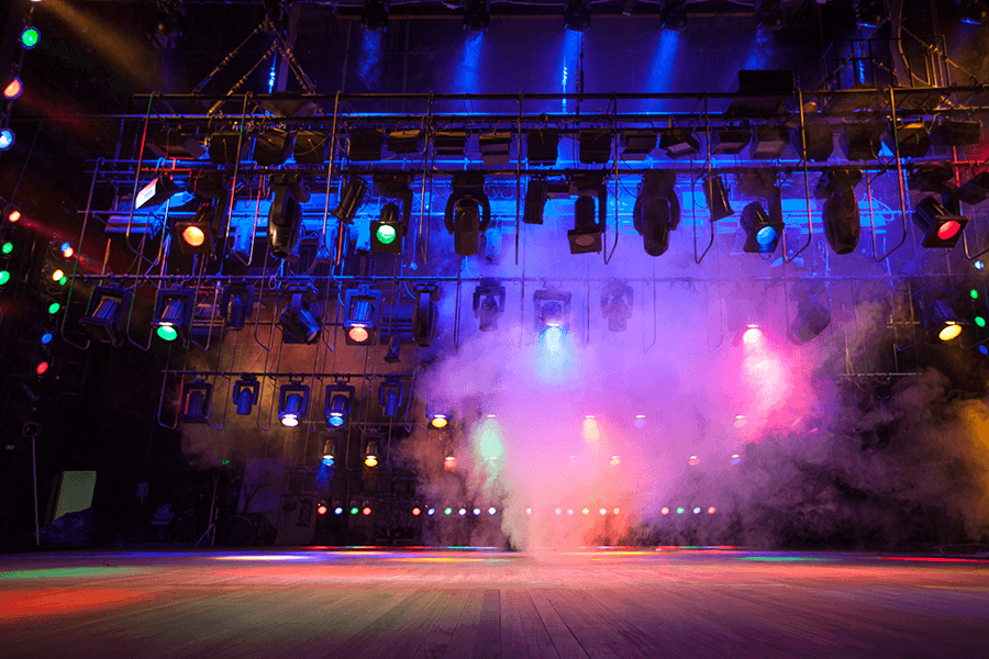 Stage and lighting.